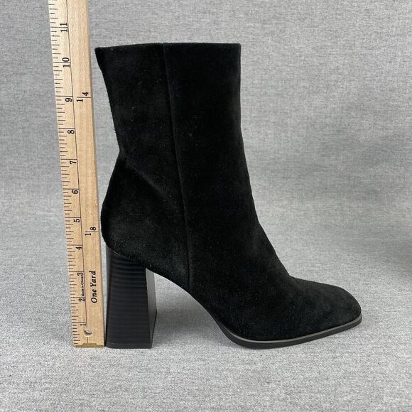 Sam Edelman Ivette Boots Women 9.5 Black Suede Square‎ Toe 90s Mid Calf 90s Y2K - Picture 15 of 16
